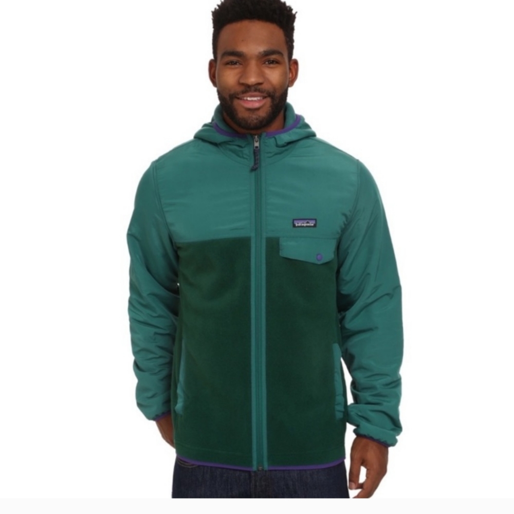 PATAGONIA Men’s Green Synchilla Snap-T Hoodie size medium